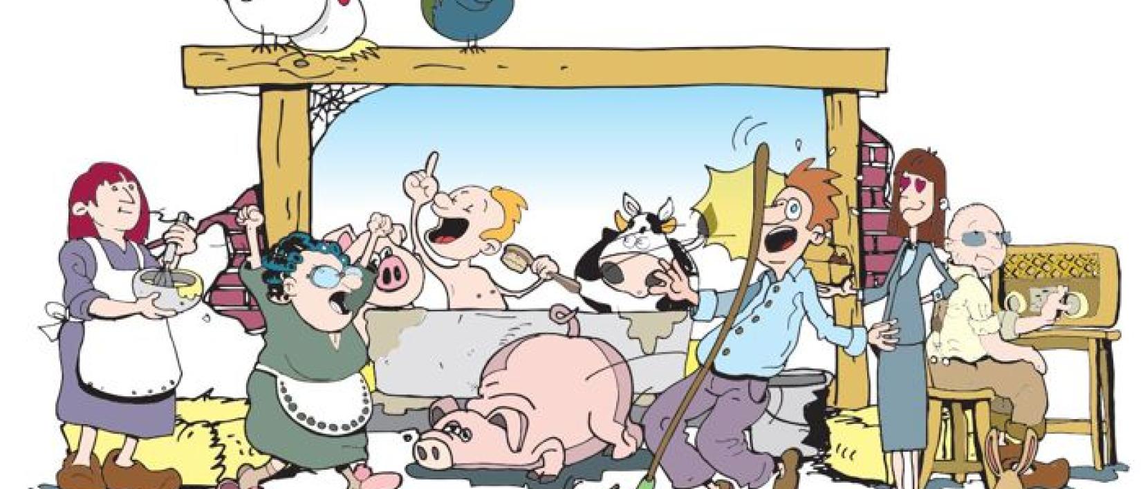 Varkens met stress