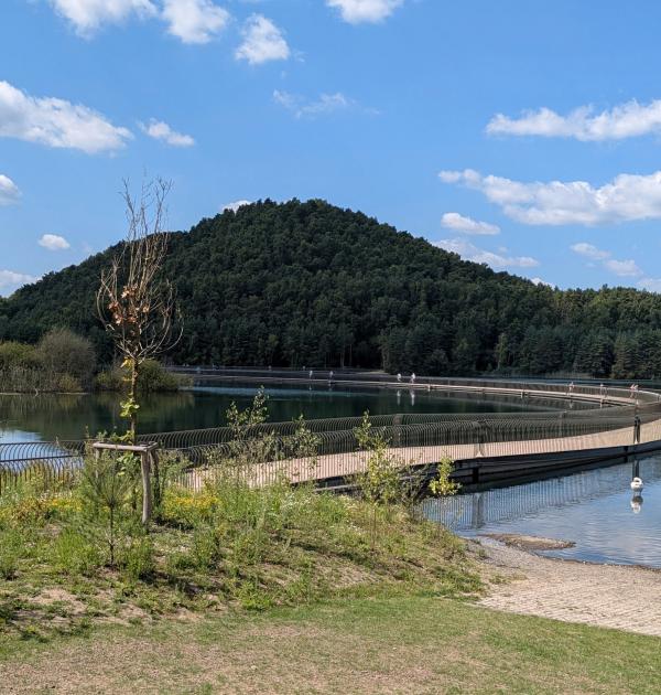 de wandel- en fietsbrug
