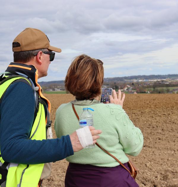 Genieten van het mooie landschap 